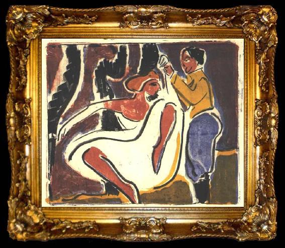 framed  Ernst Ludwig Kirchner Russian dancer, ta009-2